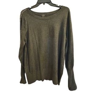 Women’s Alfani Long Sleeve Sweater in Grey - Size L - NWT